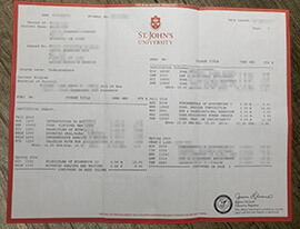 Buy ST John’s University Fake Transcript.