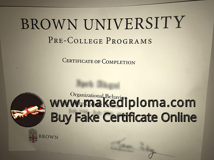 Buy Brown University certificate