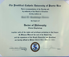 Buy Pontifical Catholic University of Puerto Rico diploma.