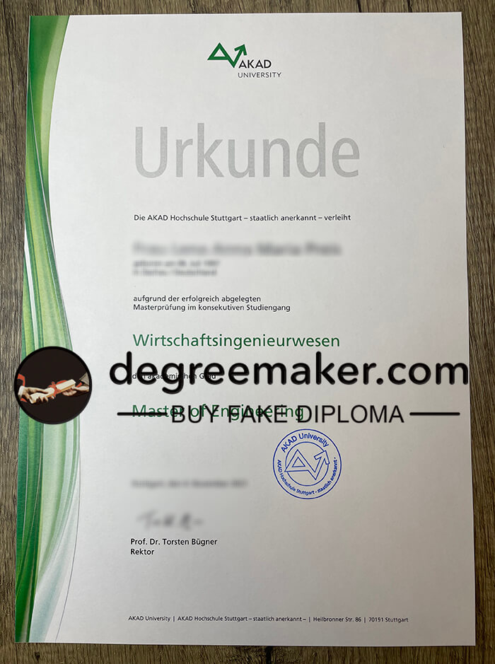 Buy AKAD university diploma