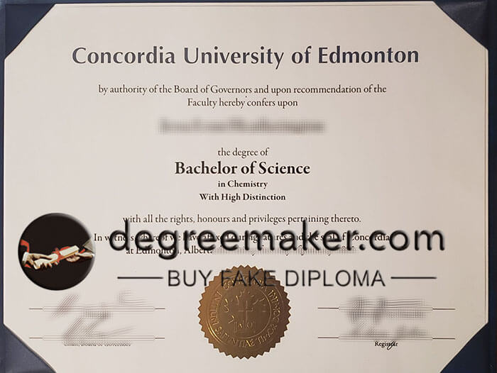 Concordia University of Edmonton diploma, buy CUE fake degree, buy bachelor of Science degree.