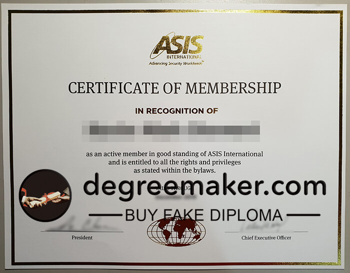 where to buy ASIS International fake certificate? buy ASIS International certificate online.