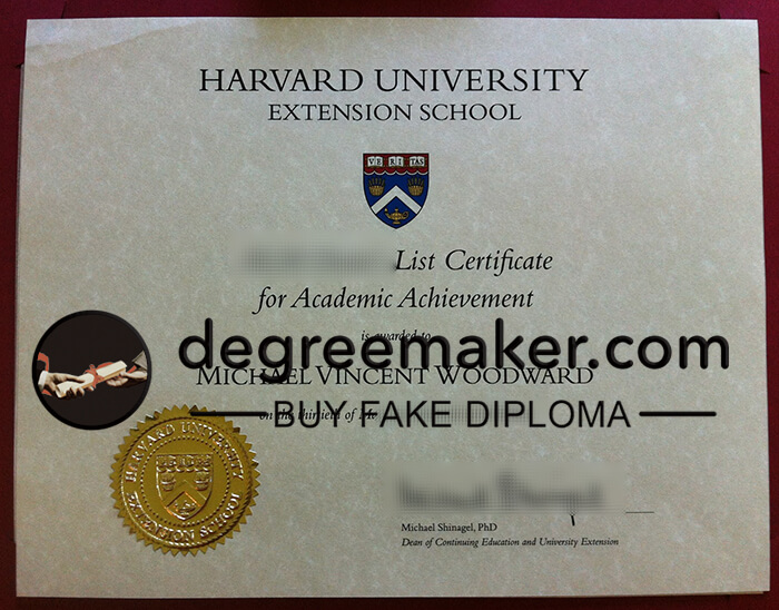 Harvard University Extension School certificate, buy HES certificate, buy HES fake certificate.