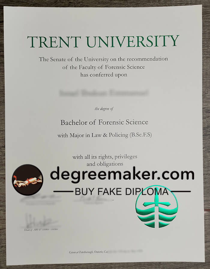 Trent University diploma, buy Trent University fake degree, order fake certificate.