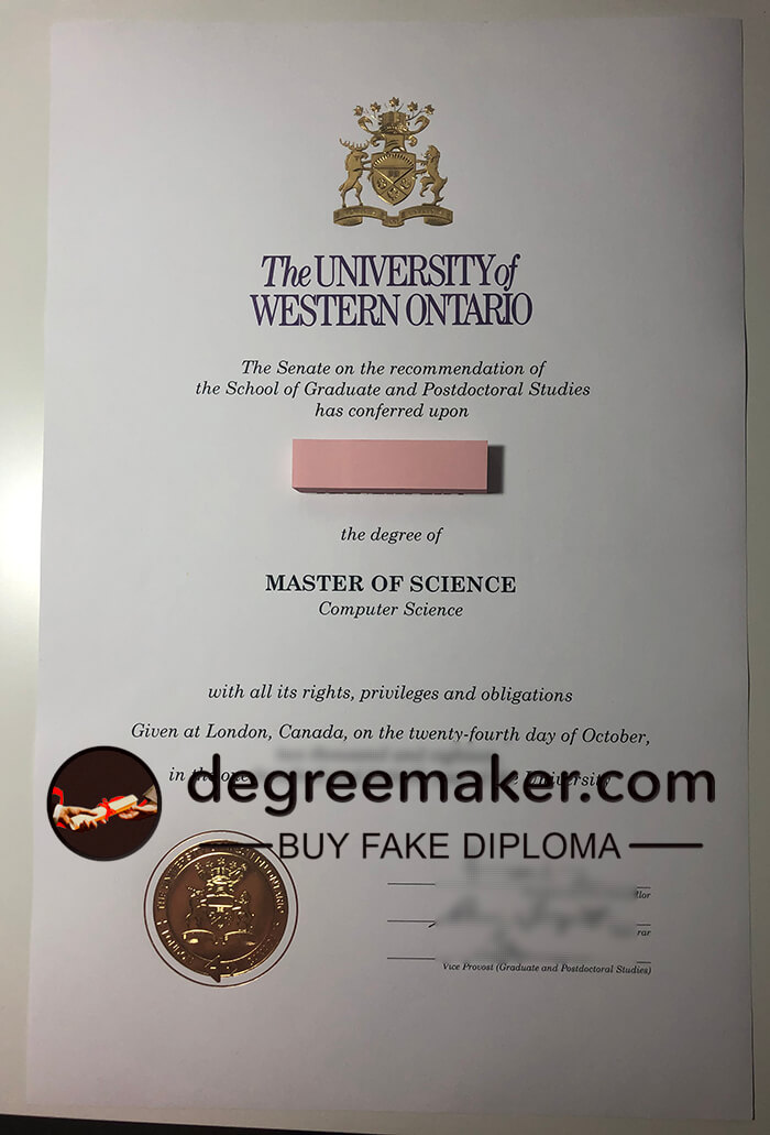 How to buy University of Western Ontario fake diploma? buy UWO fake degree online.