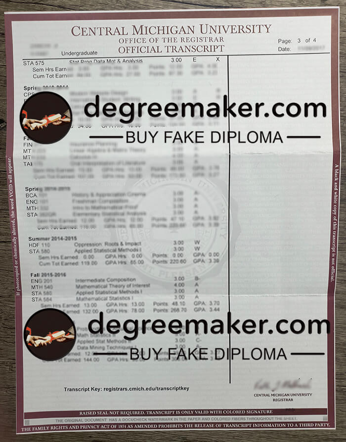 Buy Central Michigan University transcript, buy CMU fake degree, buy CMU fake transcript,