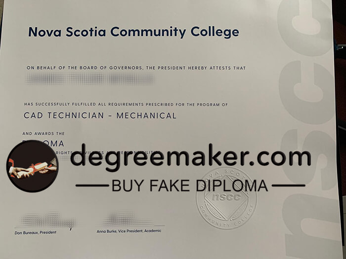 Buy Nova Scotia Community College fake diploma.