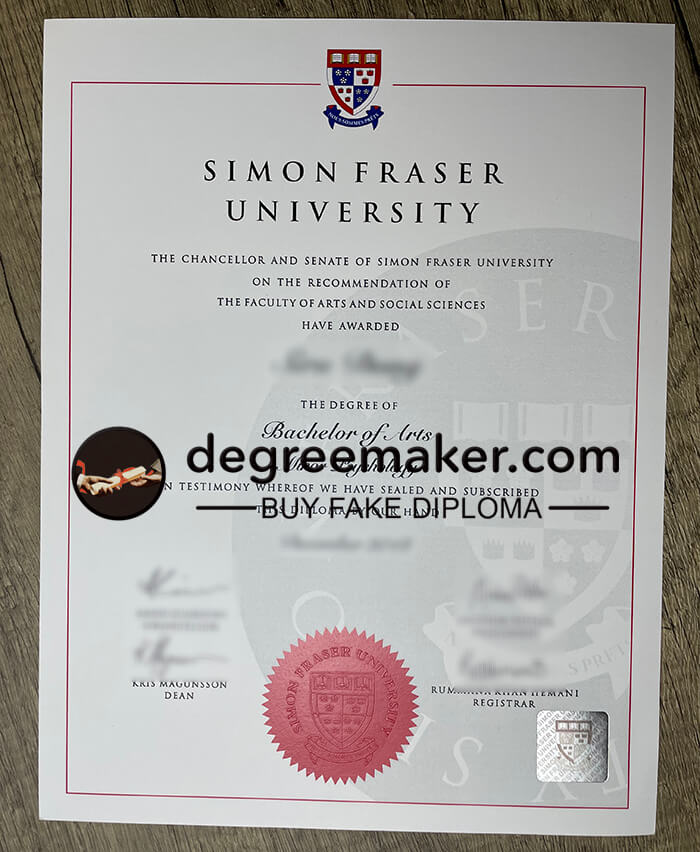 Simon Fraser University diploma, buy SFU fake diploma, buy SFU fake degree.