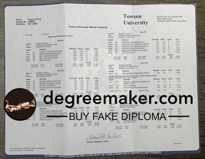 Buy Towson University diploma, buy Towson University transcript, how to buy Towson University fake diploma?