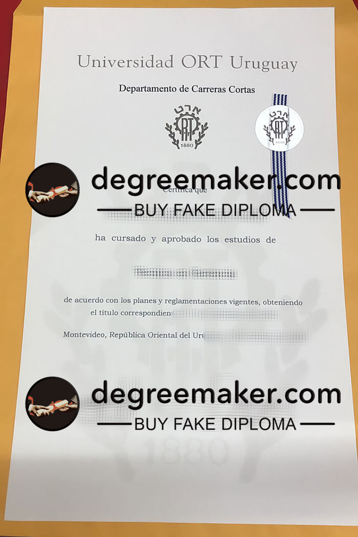 Buy Universidad ORT Uruguay fake diploma.