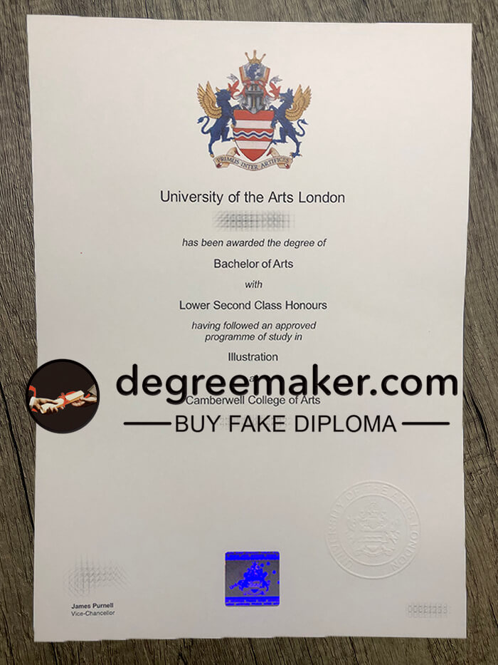 Buy University of the Arts London fake diploma.