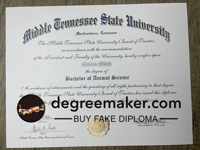 Buy Middle Tennessee State University diploma, buy MTSU fake degree, order MTSU fake certificate.