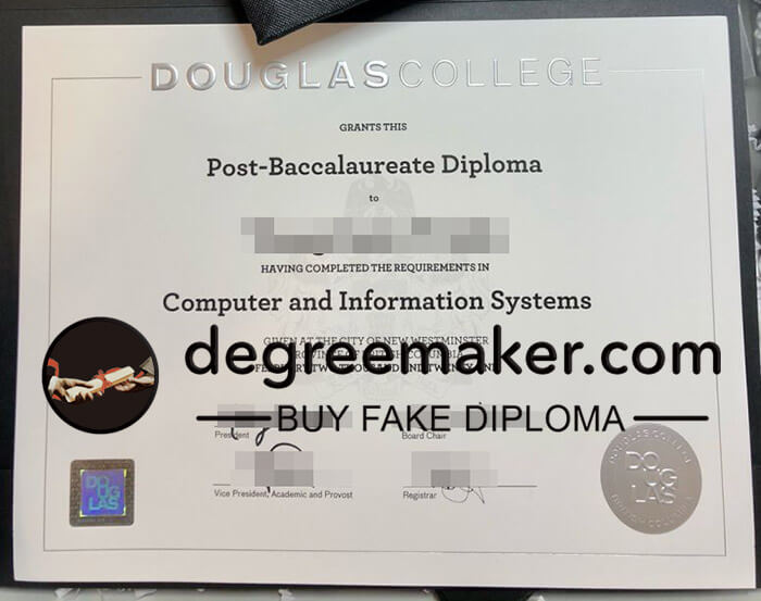 buy fake Douglas College degree