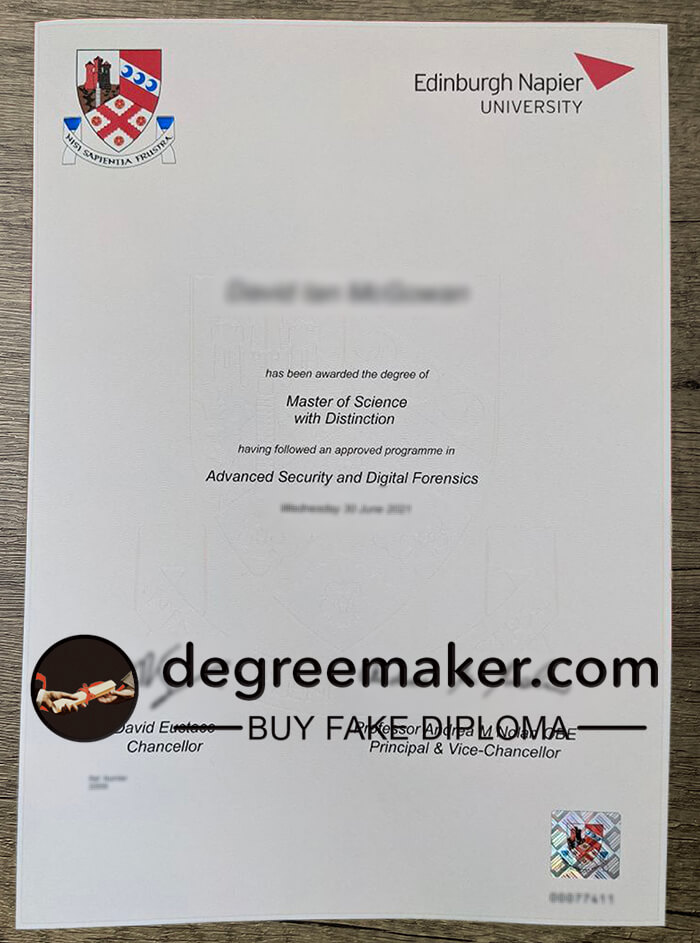 buy fake Edinburgh Napier University degree