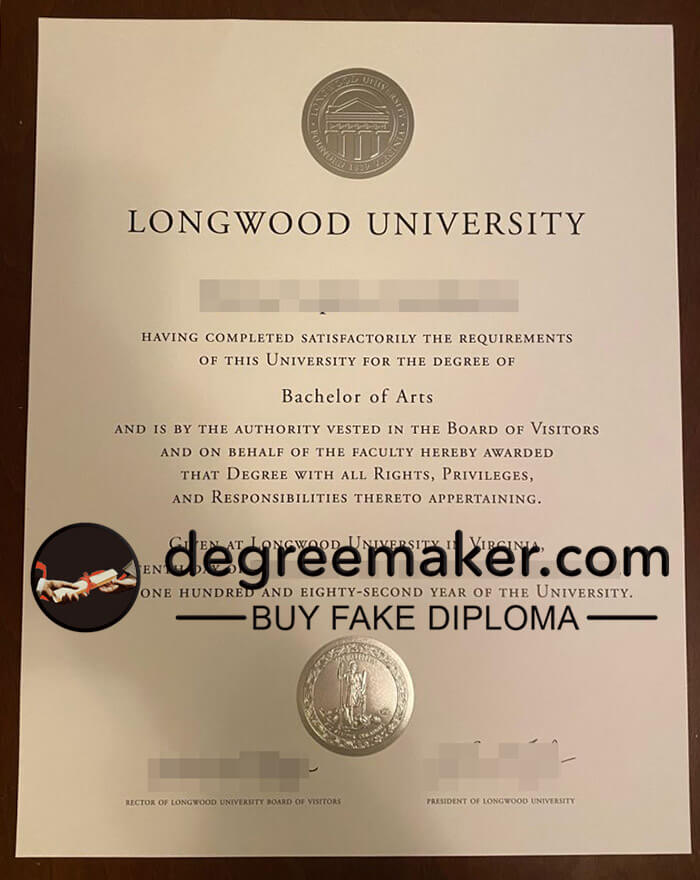 buy fake Longwood University degree