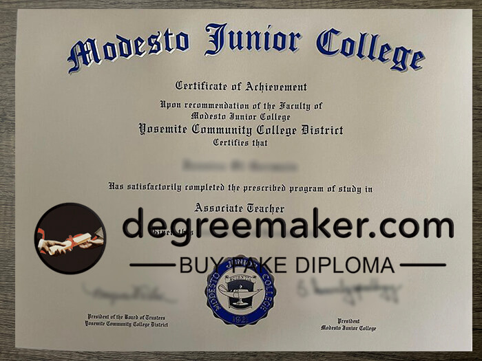 buy fake Modesto Junior College degree