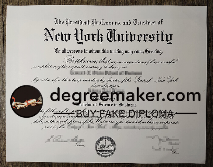 Buy fake New York University (NYU) old version certificate.