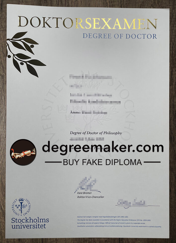 buy fake Stockholms Universitet degree