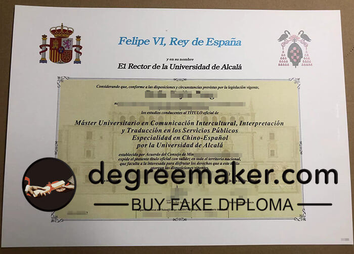 buy fake University of Alcalá degree