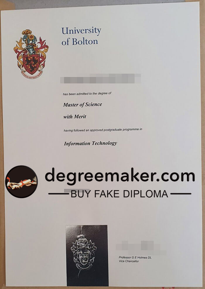 buy fake University of Bolton degree