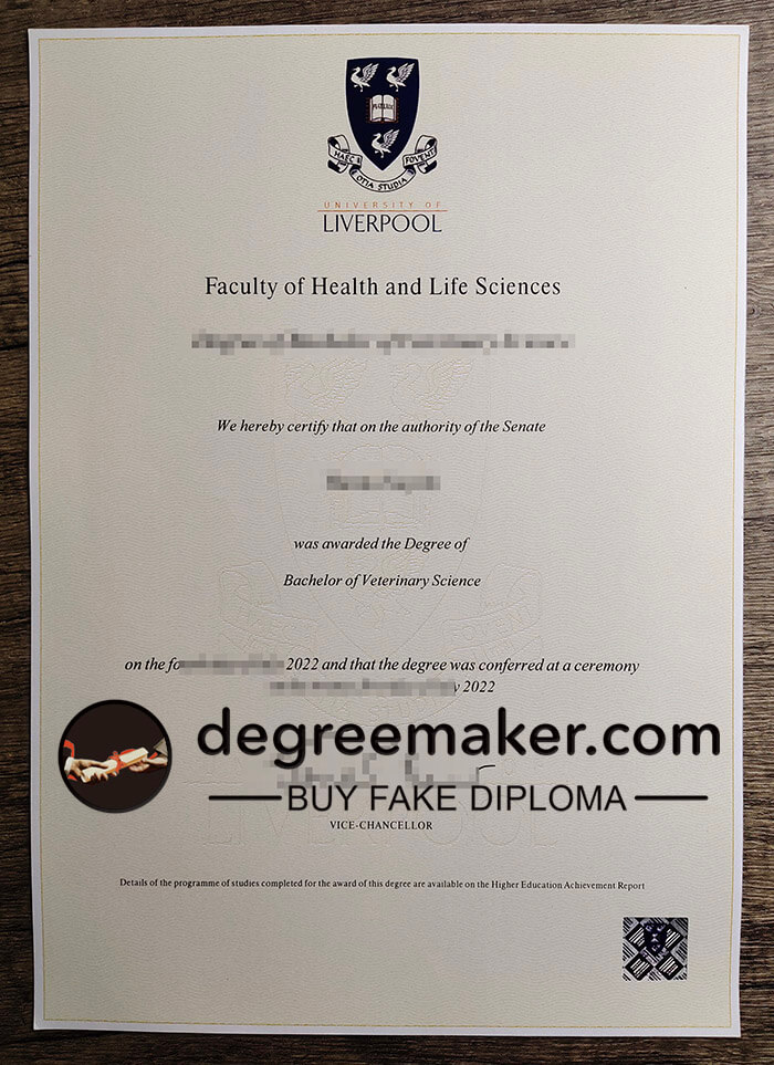 buy fake University of Liverpool degree