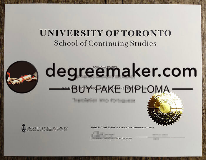 buy fake University of Toronto School of Continuing Studies degree