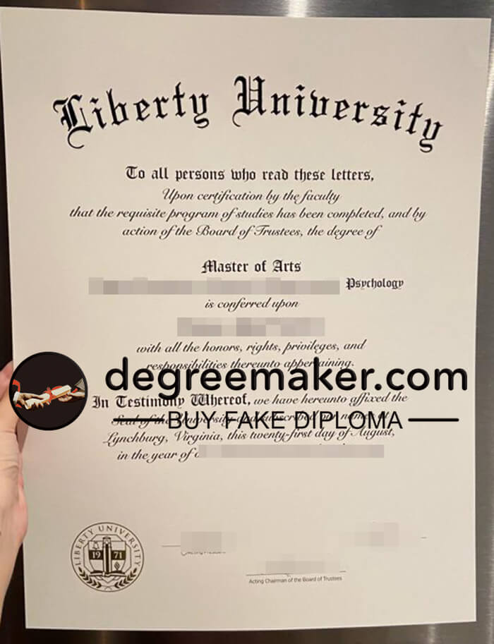 buy fake Liberty University degree