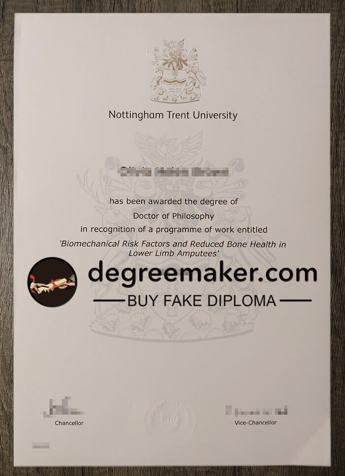 buy fake Nottingham Trent University degree