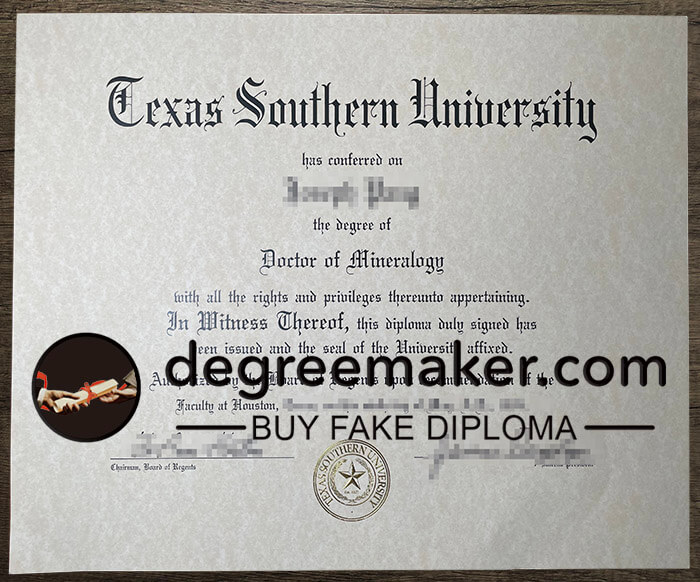 buy fake Texas Southern University degree