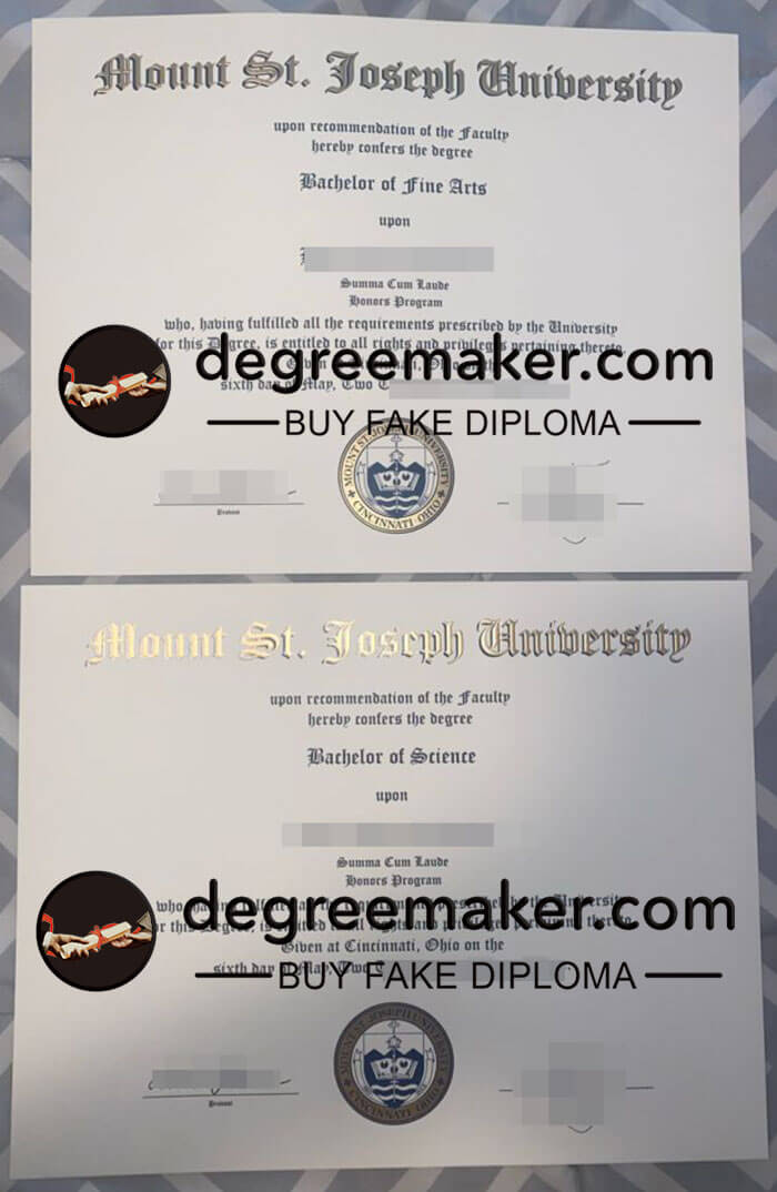 buy fake Mount St. Joseph University degree