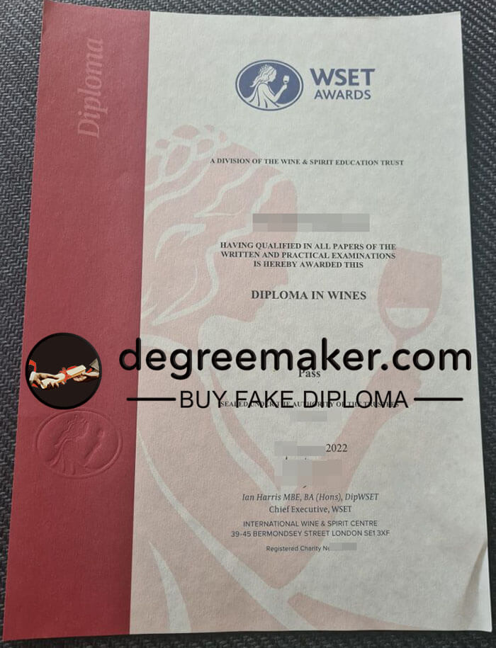 buy fake WSET Awards diploma