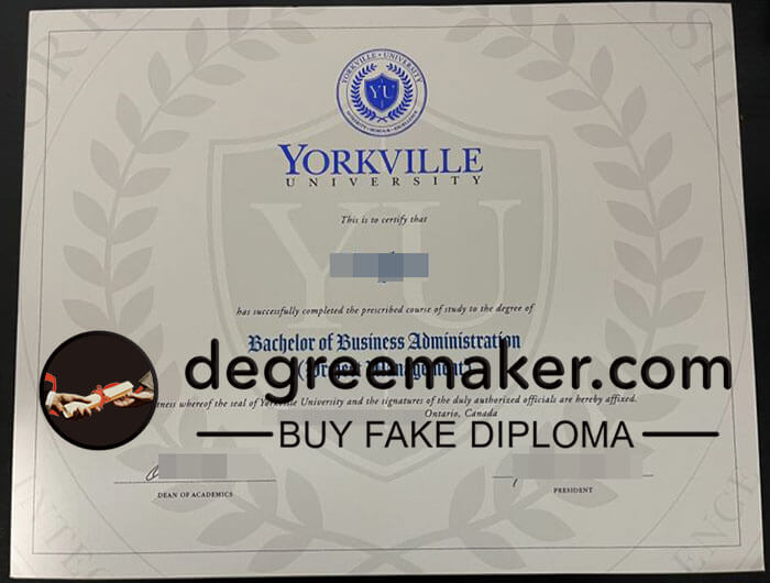 buy fake Yorkville University degree