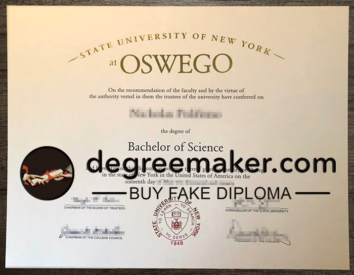 buy fake State University of New York at Oswego degree