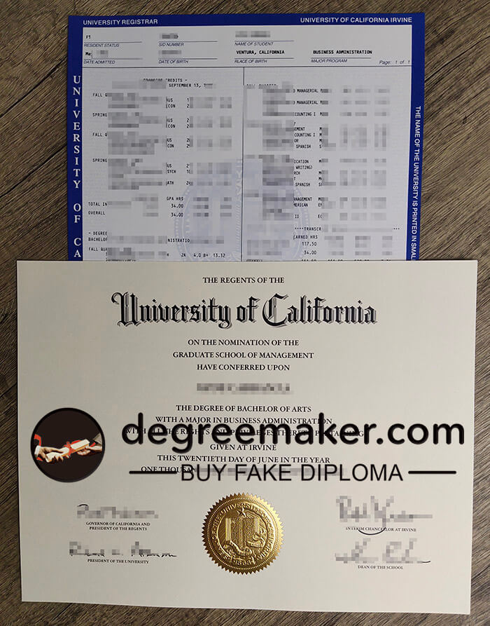 buy fake University of California Irvine degree