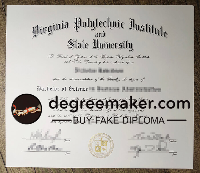 buy fake Virginia Polytechnic Institute and State University degree