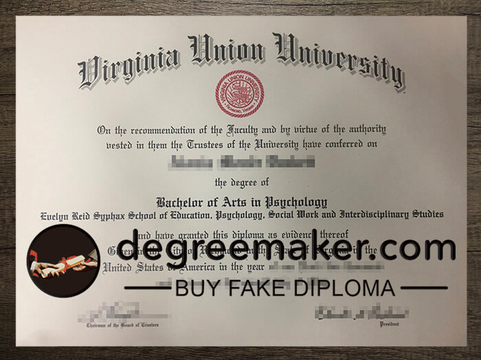 buy fake Virginia Union University degree