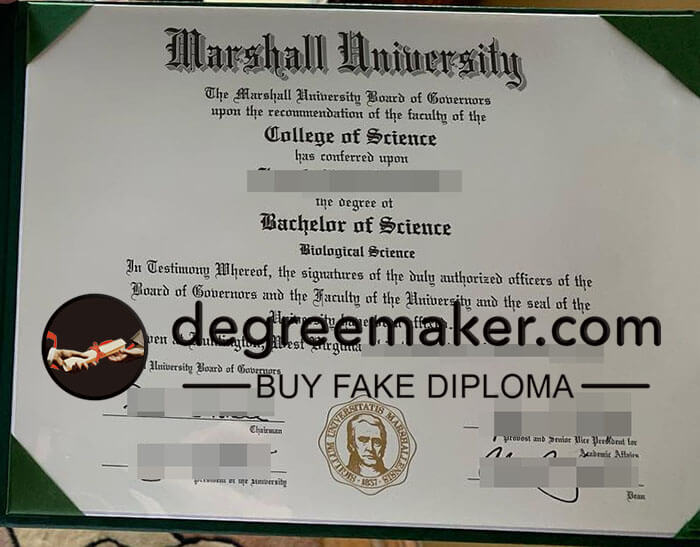 buy fake Marshall University degree