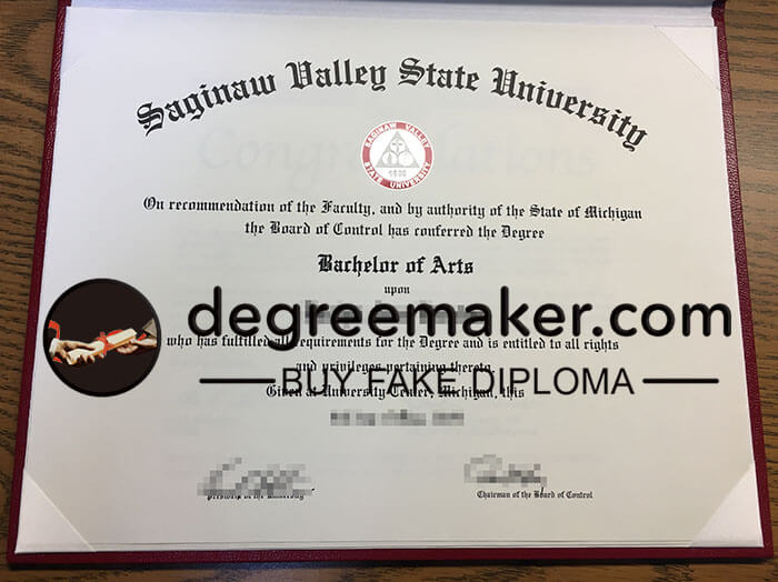 buy fake Saginaw Valley State University degree