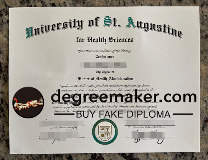 buy fake University of St. Augustine degree