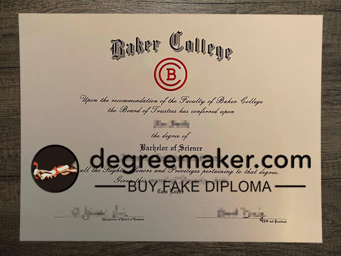 buy fake Baker College degree