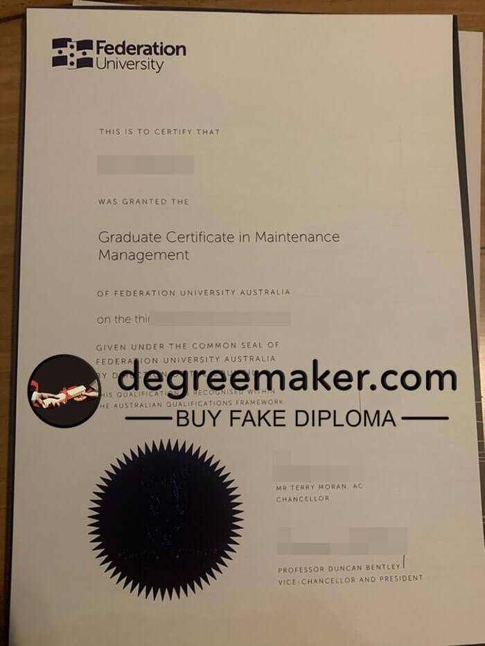 buy fake Federation University degree