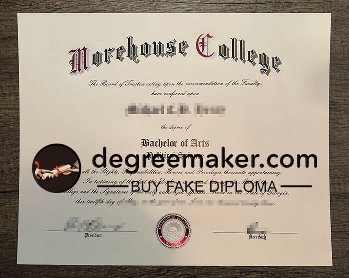 buy fake Morehouse College degree