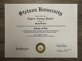 Apply for fake Stetson University degree certificate online.