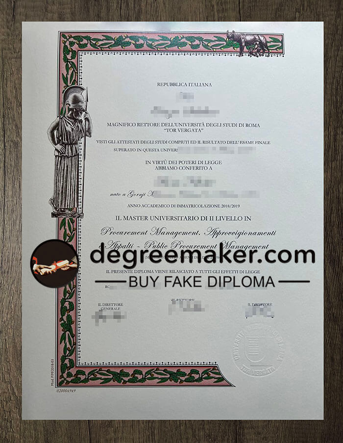 buy fake University of Rome Tor Vergata degree