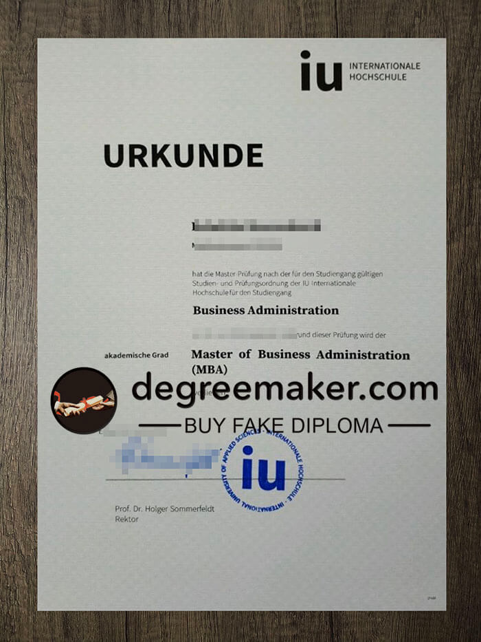 buy fake iu Internationale Hochschule degree