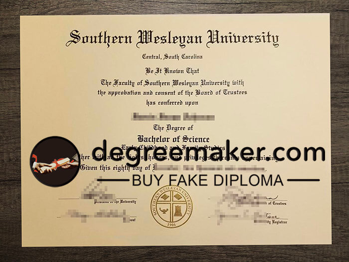 buy fake Southern Wesleyan University degree