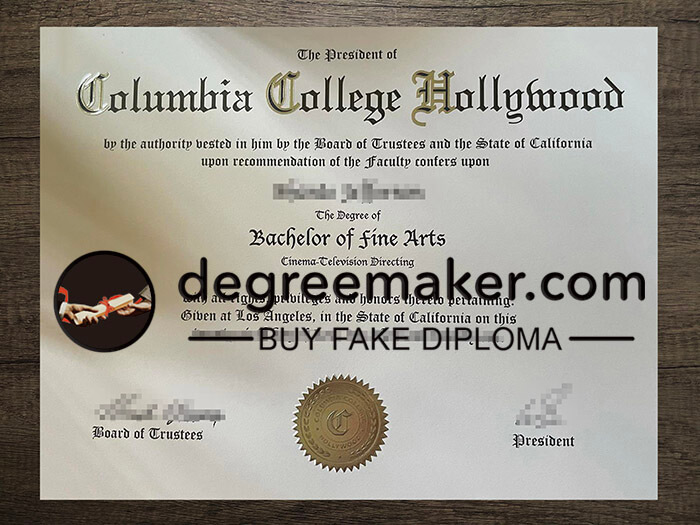 buy fake Columbia College Hollywood degree