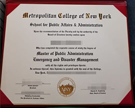 Order a 100% copy Metropolitan College of New York degree.