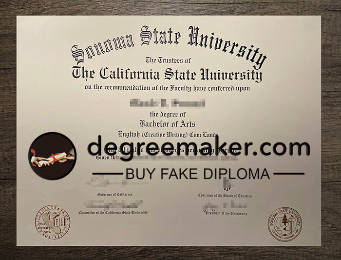 buy fake Sonoma State University degree