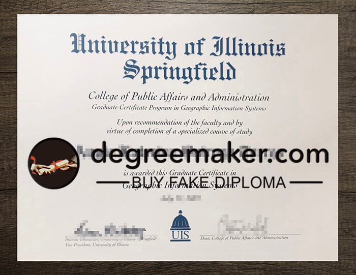 buy fake University of Illinois Springfield degree